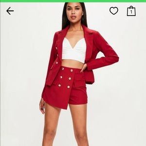 Burgundy Military Jacket