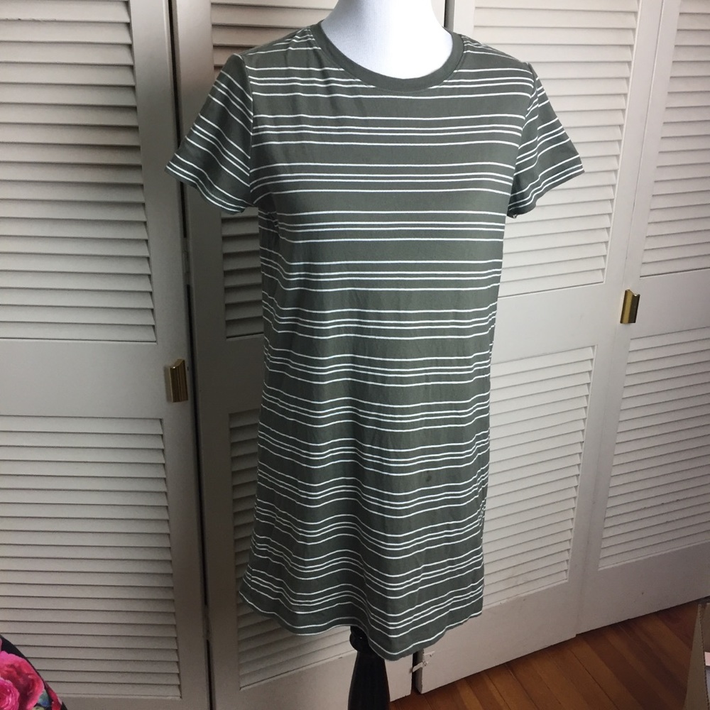 Cotton Striped T-shirt Dress