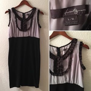 🌹FOREVER 21 bodycon dress with ruffles & buttons