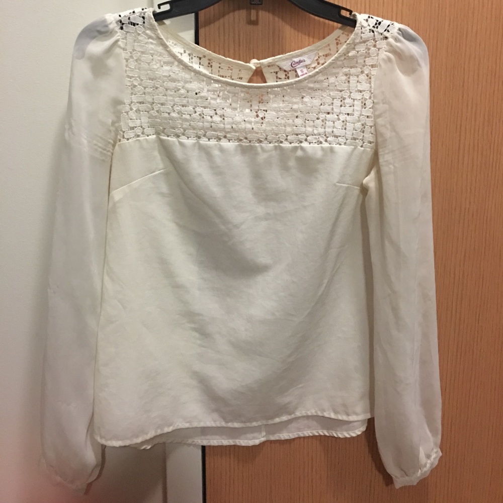 SMALL - Candie’s white chiffon top