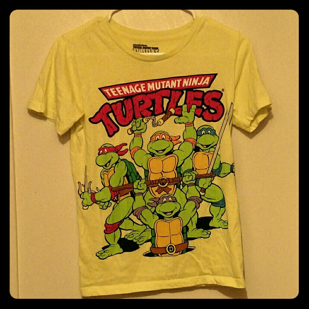 Yellow ladies Ninja turtles Tee