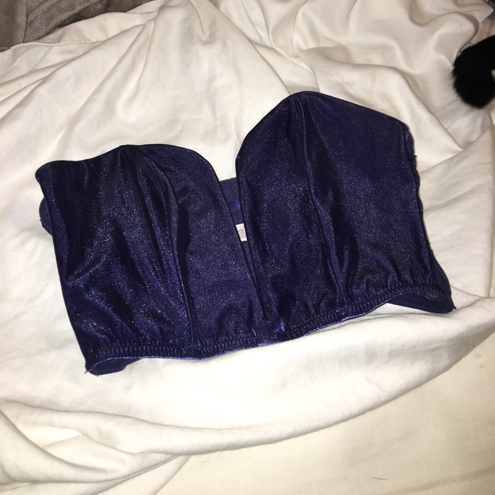 Victoria's Secret blue velvet bralette