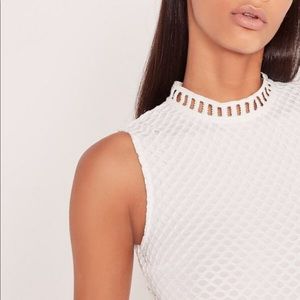 Missguided Carli Bybel High Neck Fishnet Bodysuit