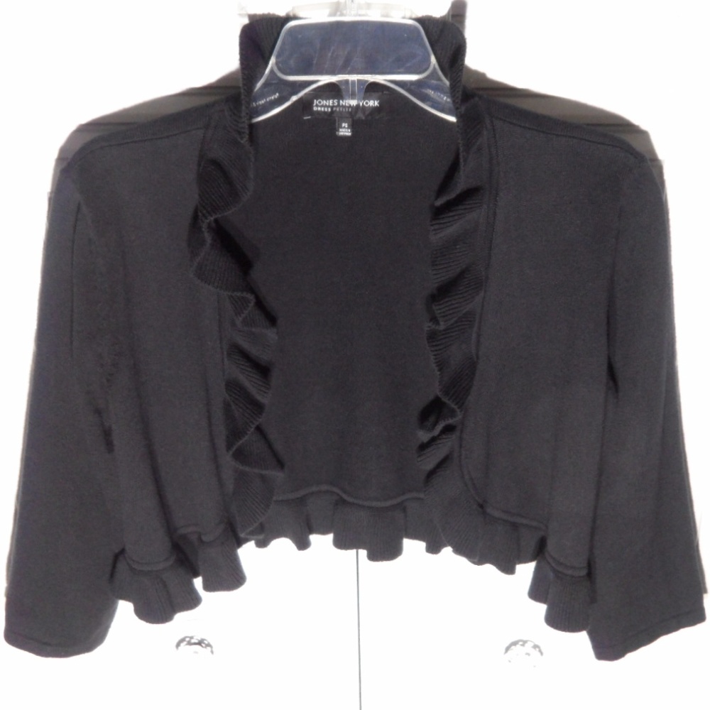 Jones New York:  Ruffled Shrug Black (PS)