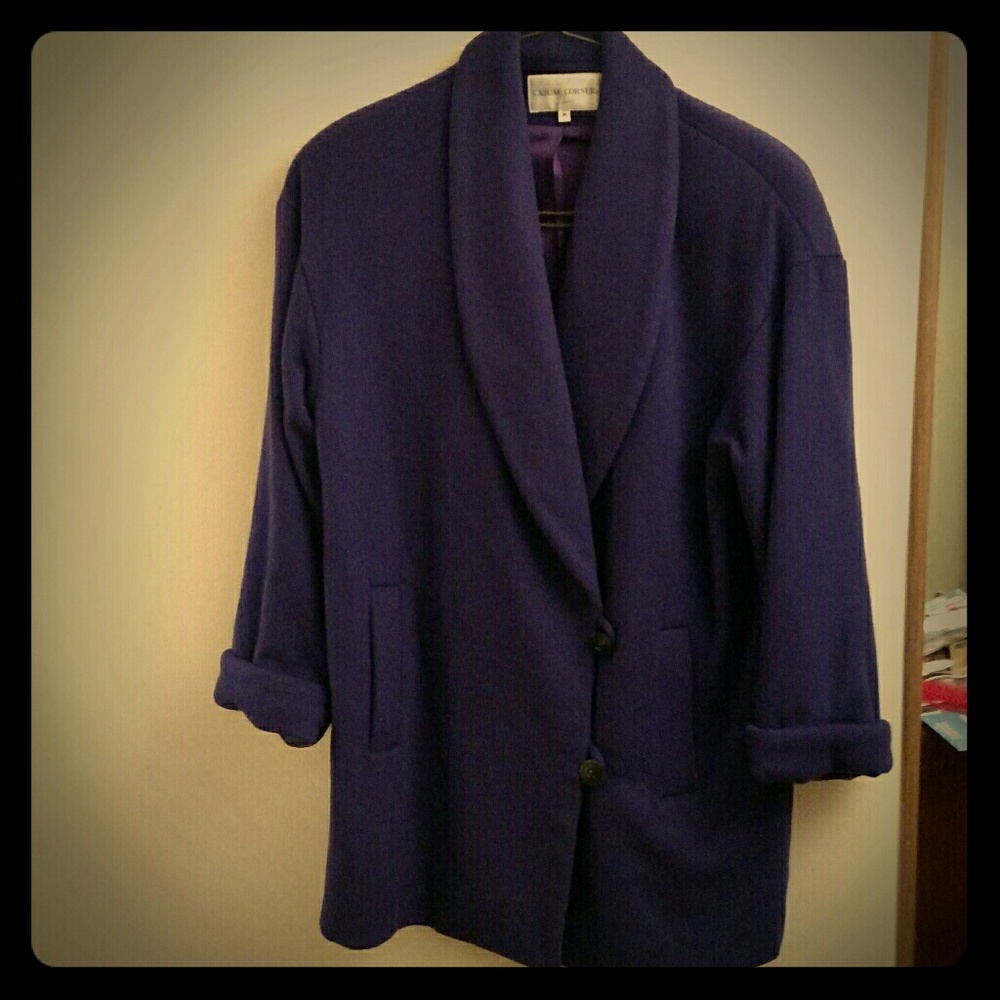 Heavy Wool Royal Purple Winter Coat