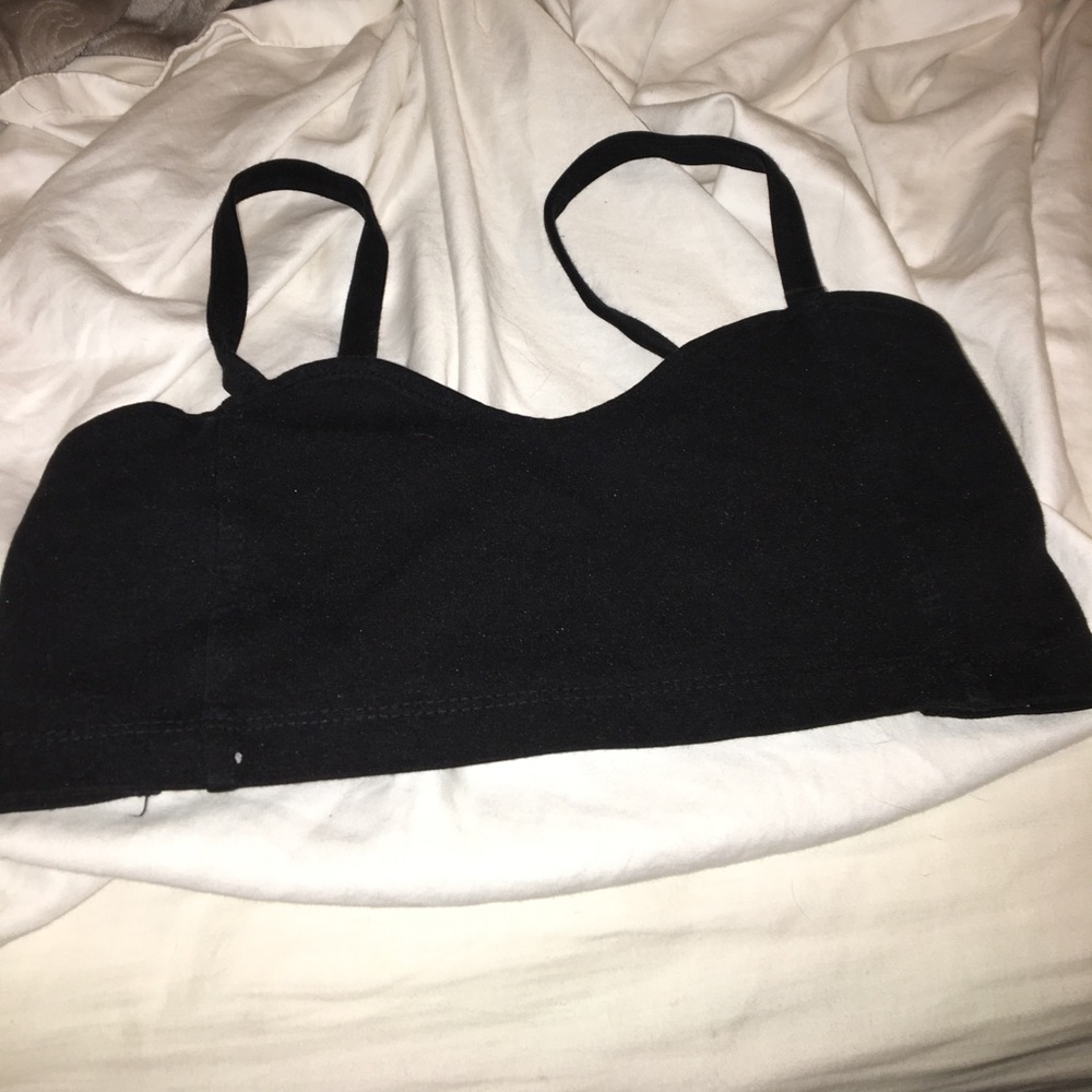 Black ribbed brandy Melville bralette