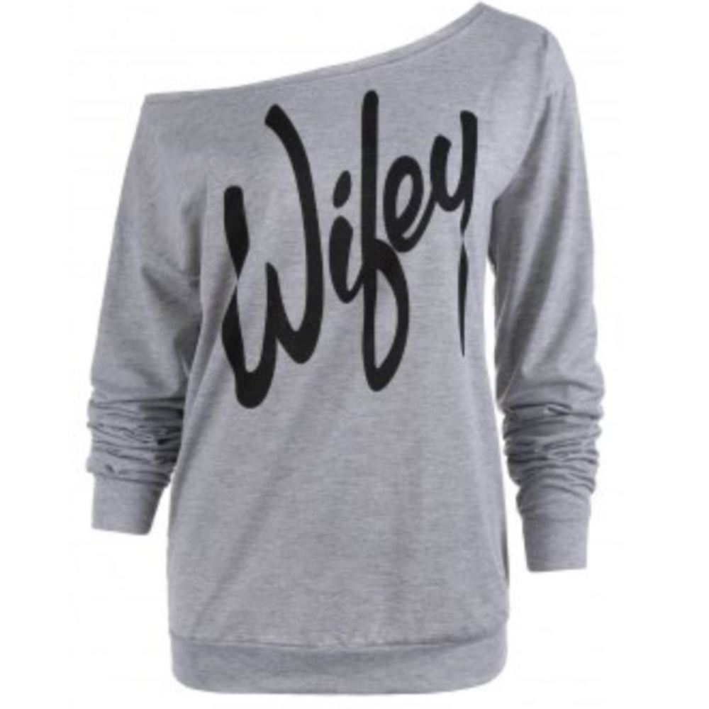 1 LEFT🎉HP🎉 Distressed Off the Shoulder Top