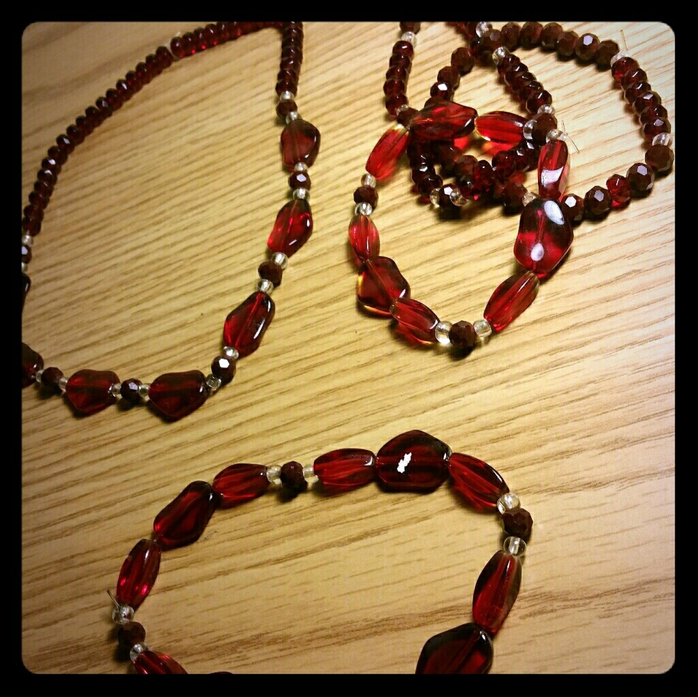 5 piece Red set