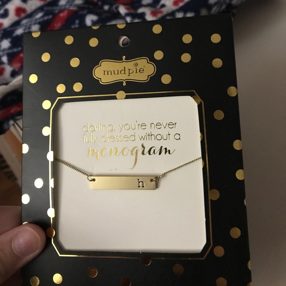 Mudpie Initial H Necklace