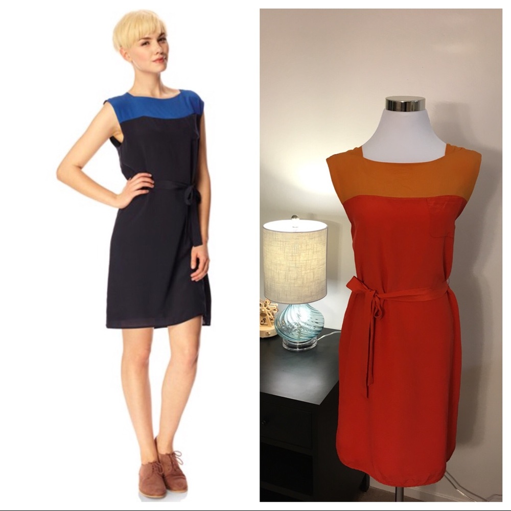 French Connection Sarah Silk Slash Neck Dress