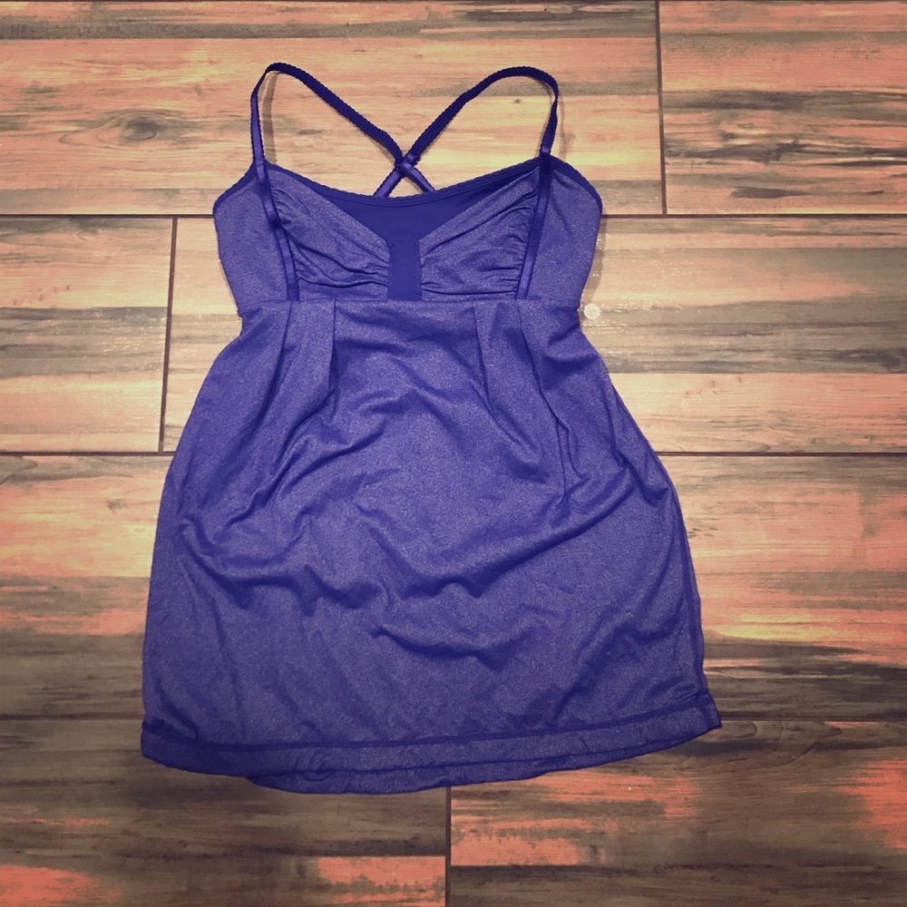 Lululemon workout top purple size 4 adjustable top