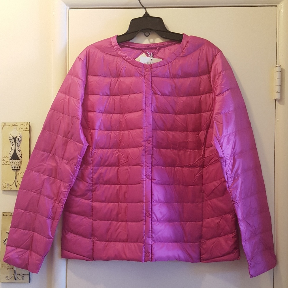 Uniqlo Ultra Lightweight Pink Puffer Jacket XL