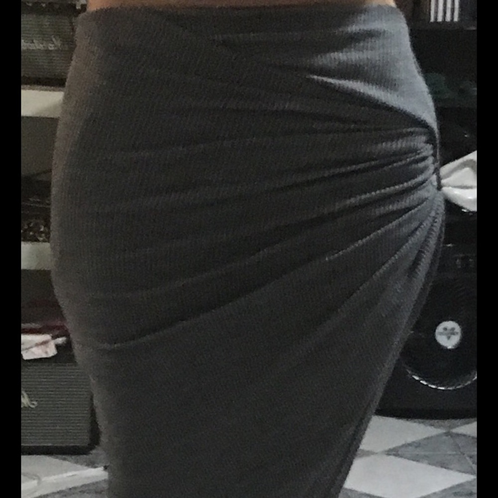Charlotte Russe grey Grecian skirt size m