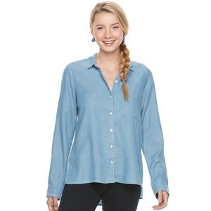 Hi-lo Chambray Shirt