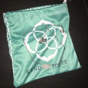 Kendra Scott White/silver drusy Elisa necklace