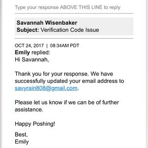 I had to update my email & they took forever