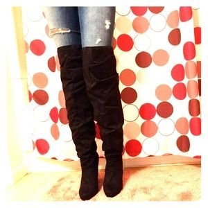 Ruched Over the Knee Boots