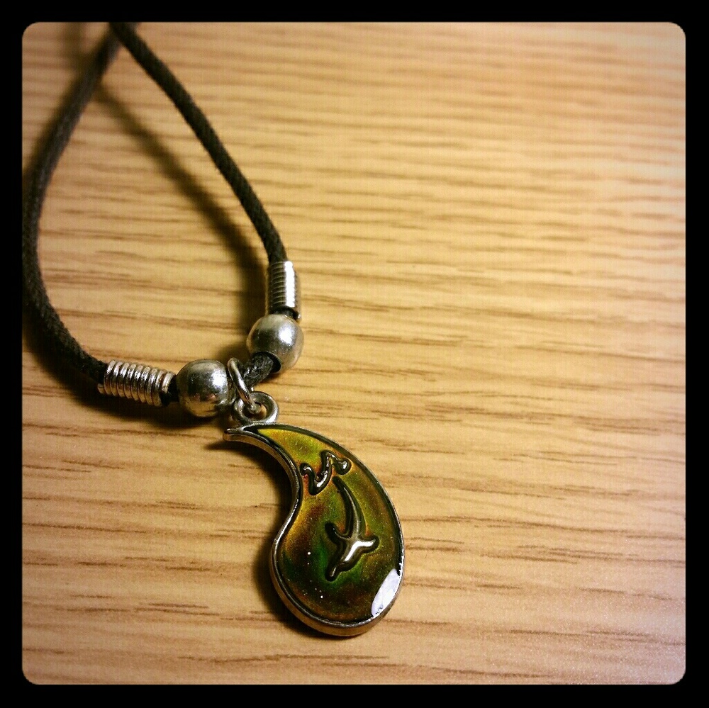 Chinese yin/yang mood necklace
