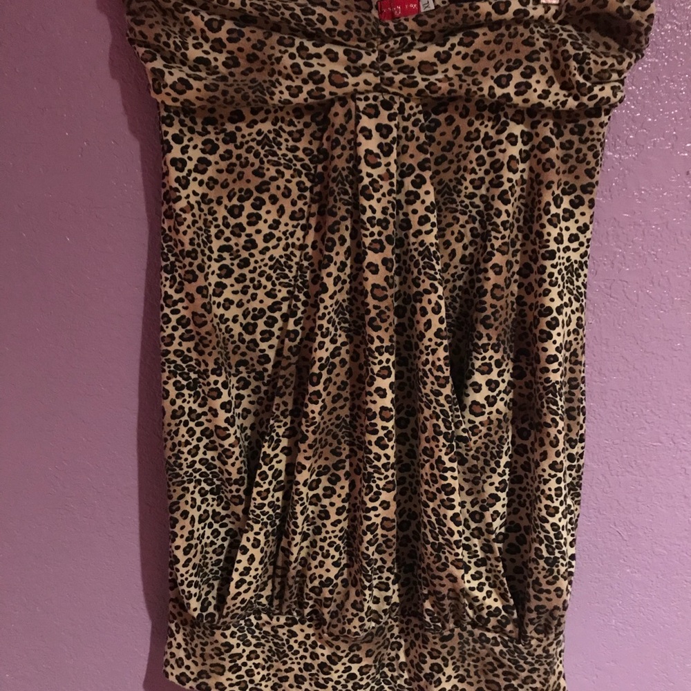 Cheetah print short dress