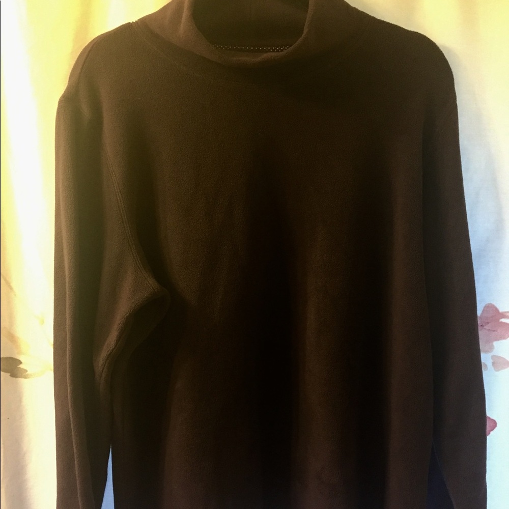 Land's End Purple Turtleneck Fleece Top