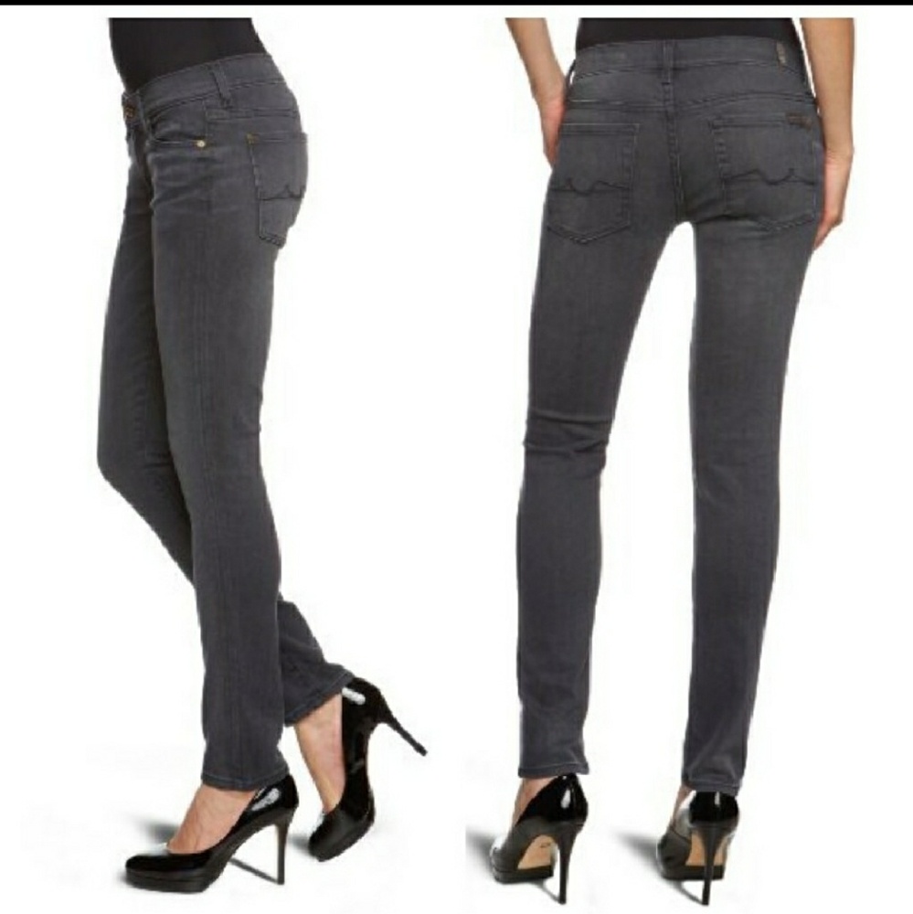 🚫SOLD🛇7 For All Mankind Dark Gray 'the 0Skinny'