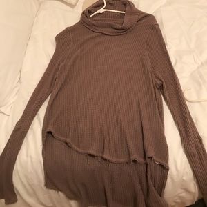 loose turtle neck long sleeve sweater