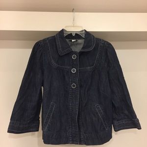 Ann Taylor Blue Jean Blazer Jacket