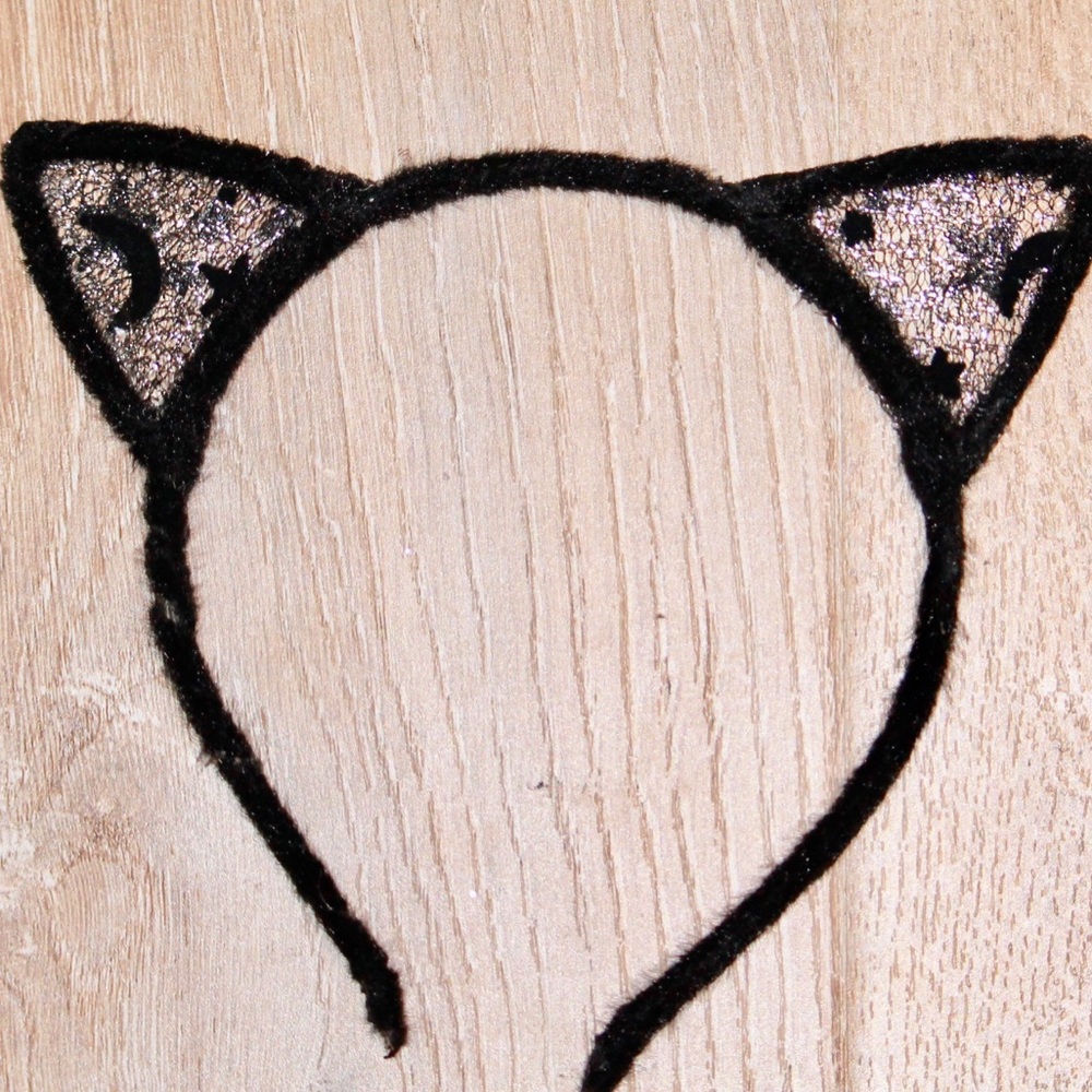 Lace moon and star cat ears