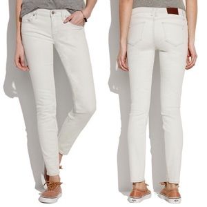 Madewell light blue/white skinny jeans