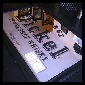 Nickel Whiskey Bar or Man Cave Mirrored Sign.