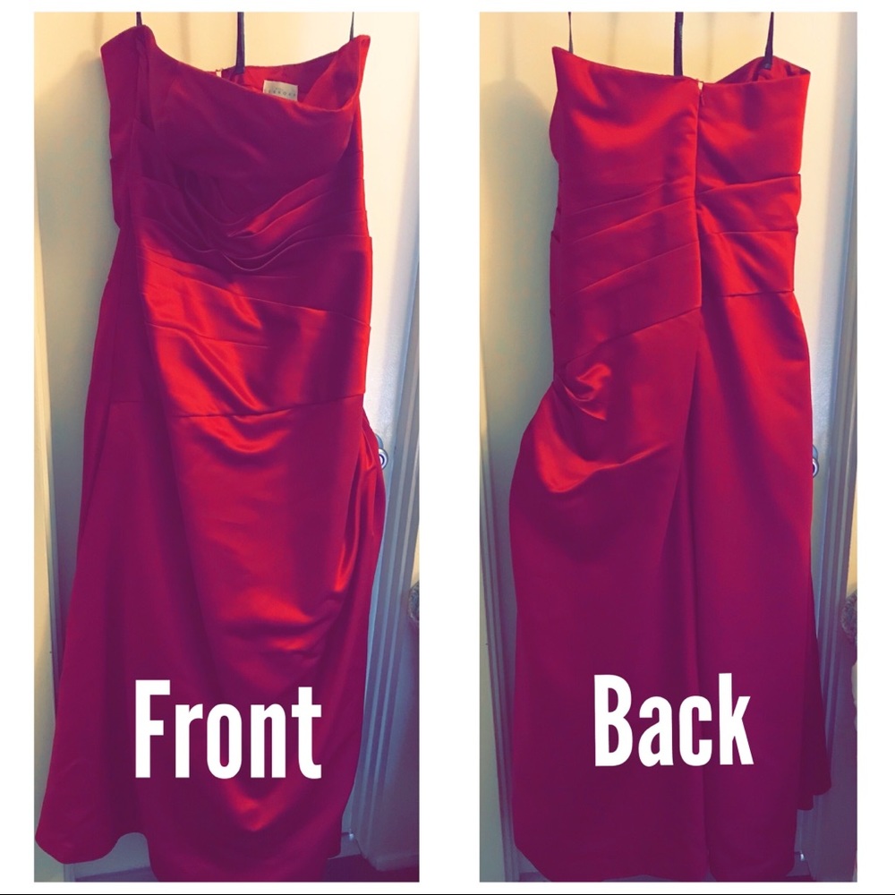 Strapless Gown - Deep Red