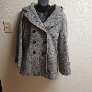 Jlo Double Breasted Wool Pea Coat
