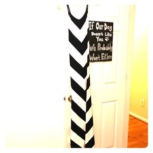 Black and white chevron Maxi Dress
