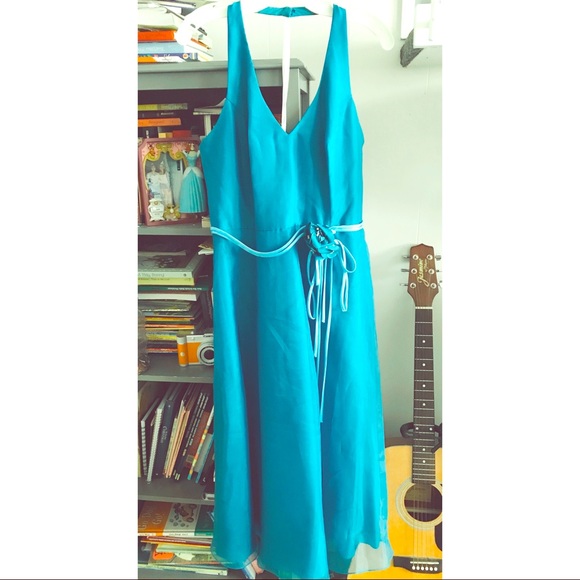 Fun Halter Bridesmaid Dress with Flower Decal - Picture 1 of 3