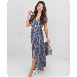 Vici Maya Wrap Maxi Dress - Size Small