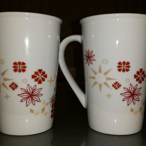 STARBUCKS "Set of 2"Holiday Winter Coffee Mug Cups