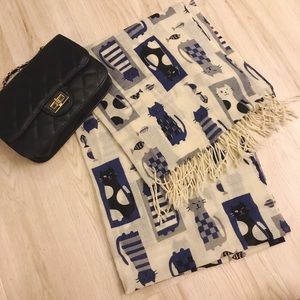 Beautiful Cat Print Scarf
