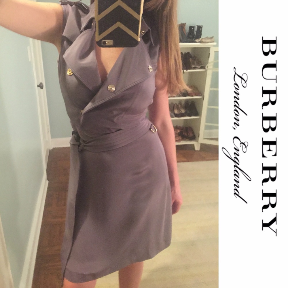 NWT Burberry Mini Trench Dress - Picture 1 of 8