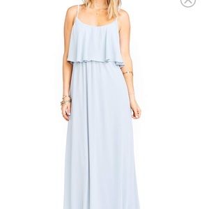 Show Me Your MuMu Caitlin dress in blue steel