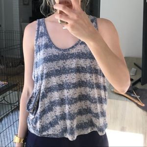 Blue and white stripped tank top