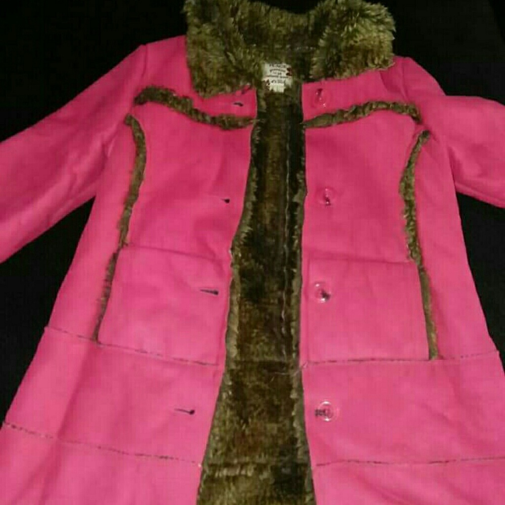 Girls Pink Button Up Dress Jacket