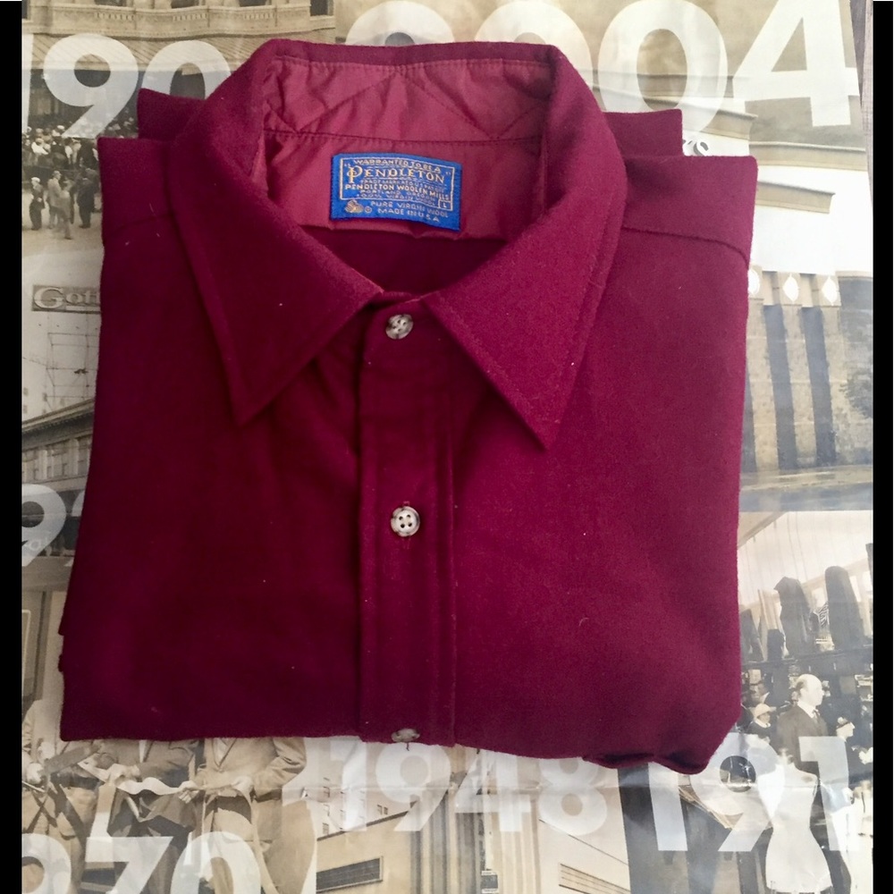 Men's Wine Colored Pendleton