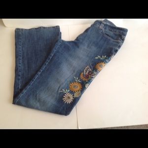 Mu Authentic Denim Dungarees plus 14 Embroidered
