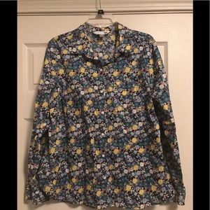 Old Navy Floral Long Sleeve Button Down Shirt XXL
