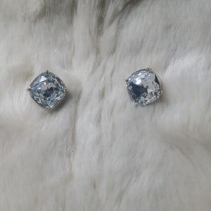 Faux Diamond Square Studs with Gold Backing
