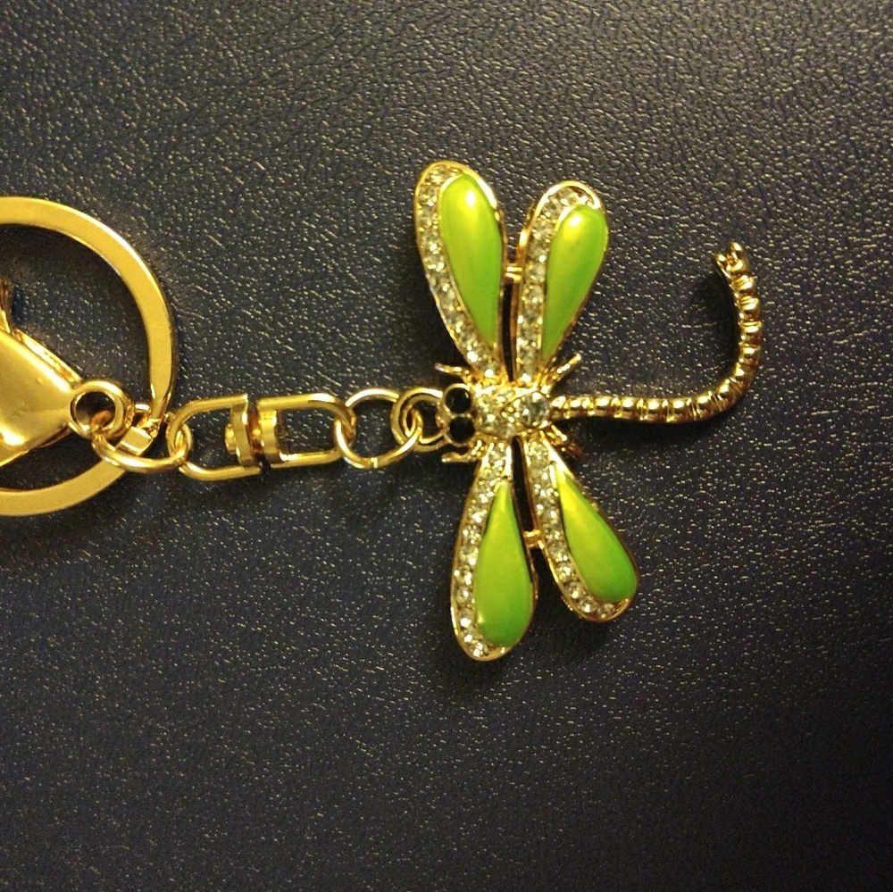 NWOT Crystal Dragon Fly Keychain/Bag Charm