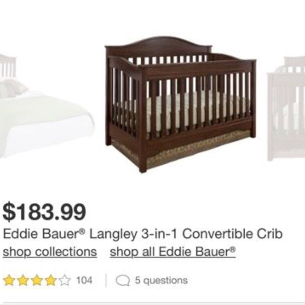 Eddie Bauer Baby crib 4 in 1