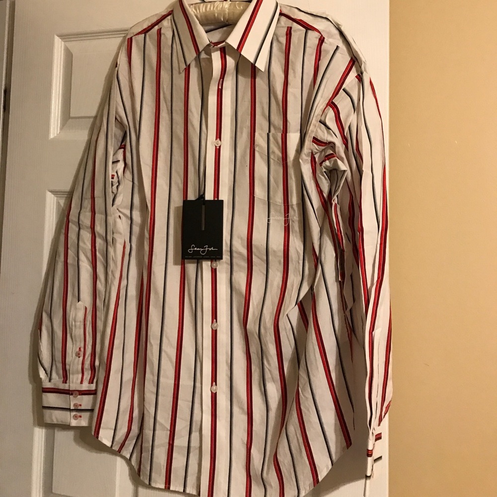 NWT Men’s Striped Large Dress Shirt  Sean John