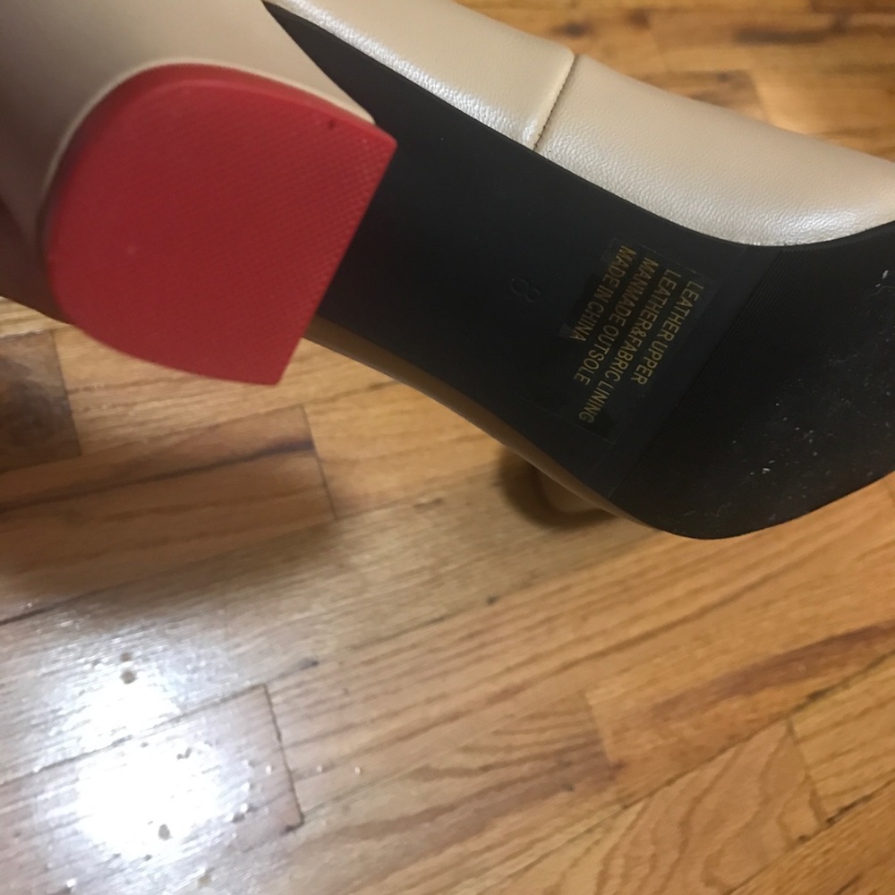 Nude chunky heeled shoes - Picture 4 of 4