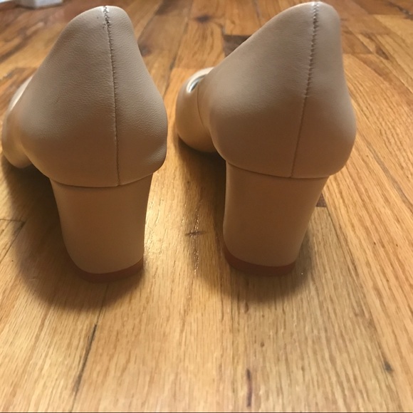 Nude chunky heeled shoes - Picture 3 of 4